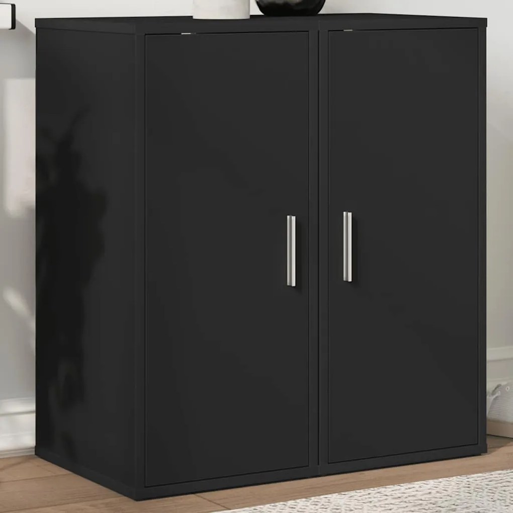 vidaXL Παπουτσοθήκες 2 τεμ. Μαύρες 32 x 35 x 70 εκ. από Μοριοσανίδα