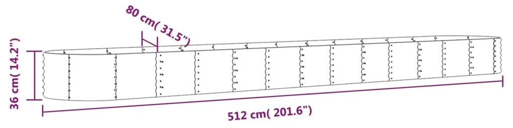 ΖΑΡΝΤΙΝΙΕΡΑ ΓΚΡΙ 512X80X36 ΕΚ. ΑΤΣΑΛΙ ΜΕ ΗΛΕΚΤΡ. ΒΑΦΗ ΠΟΥΔΡΑΣ 318939