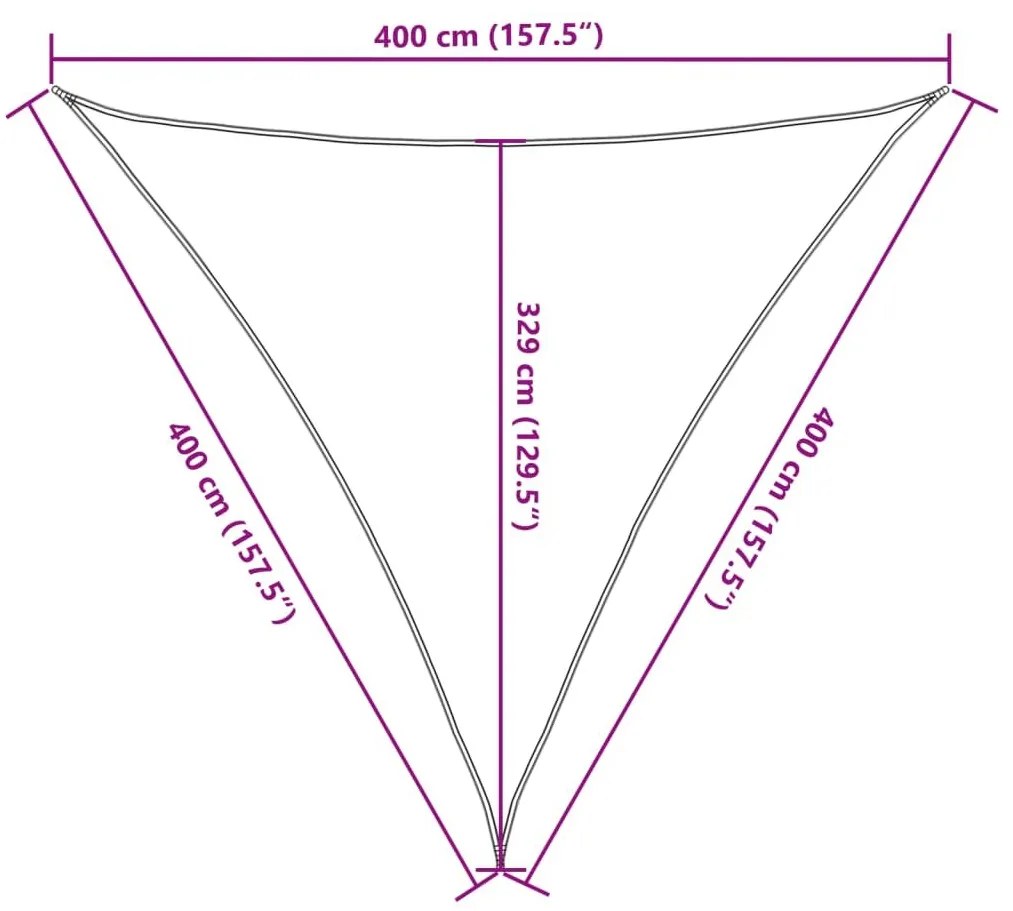 Πανί Σκίασης Κόκκινο 4 x 4 x 4 μ. από HDPE 160 γρ./μ² - Κόκκινο