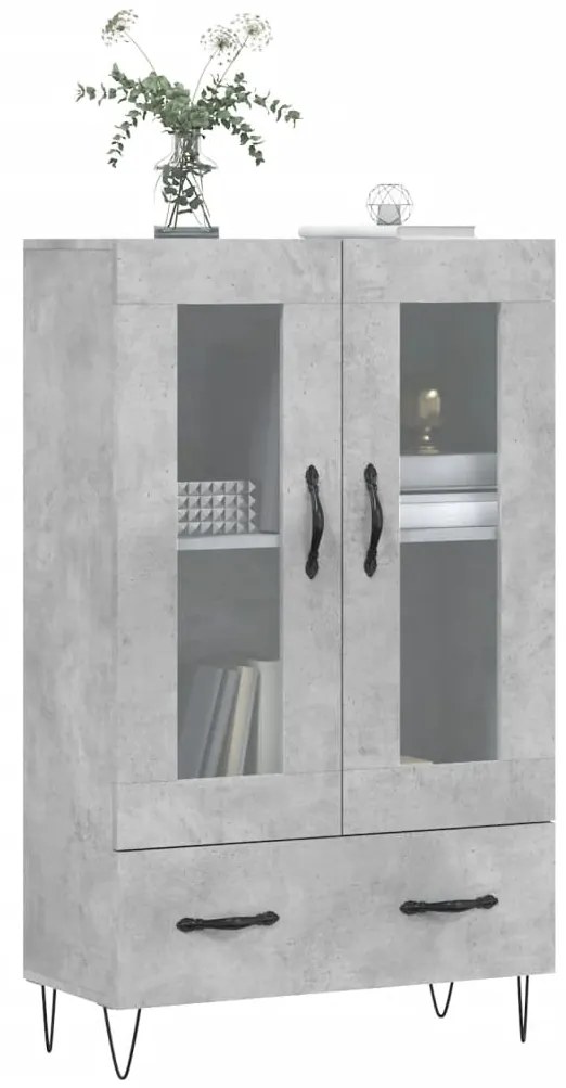vidaXL Ντουλάπα Γκρι Σκυροδέματος 69,5 x 31 x 115 εκ. Επεξεργ. Ξύλο