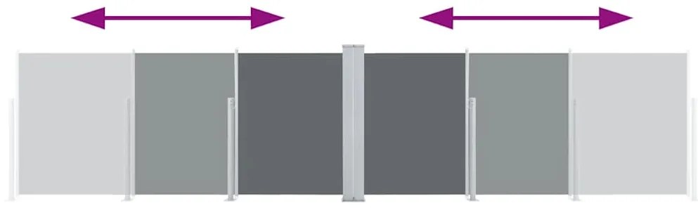 vidaXL Σκίαστρο Πλαϊνό Συρόμενο Ανθρακί 100 x 600 εκ.