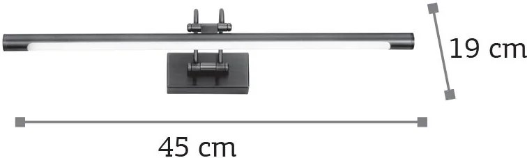Απλίκα τοίχου InLight 1044-Νίκελ-Μήκος: 45 εκ.