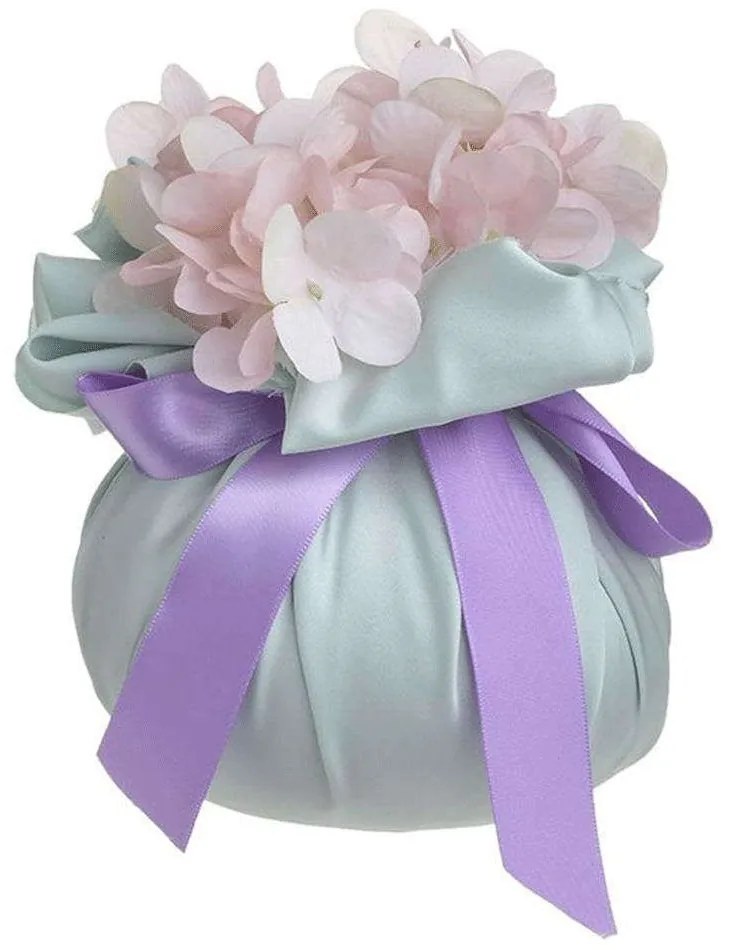 Διακοσμητικό Πουγκί 3-70-151-0420 Φ15x16cm Veraman-Pink Inart Plastic, Fabric