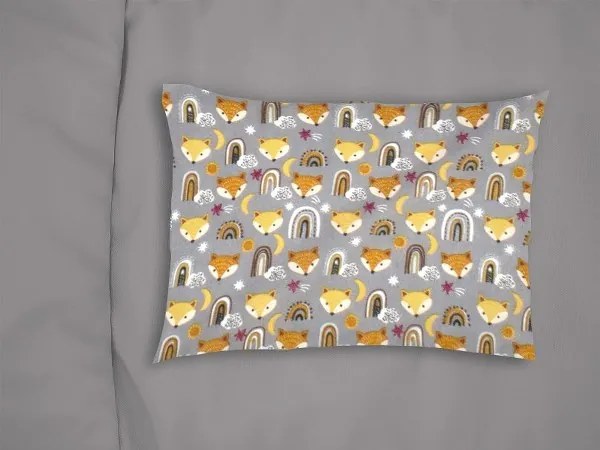 Μαξιλαροθήκη Φανελένια Bebe 35x45εκ. Fox 53 Grey DimCol