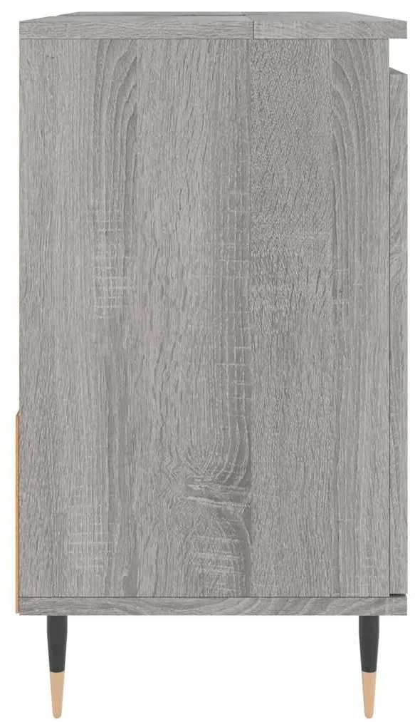 vidaXL Ντουλάπι Μπάνιου Γκρι Sonoma 65x33x60 εκ. Επεξεργασμένο Ξύλο