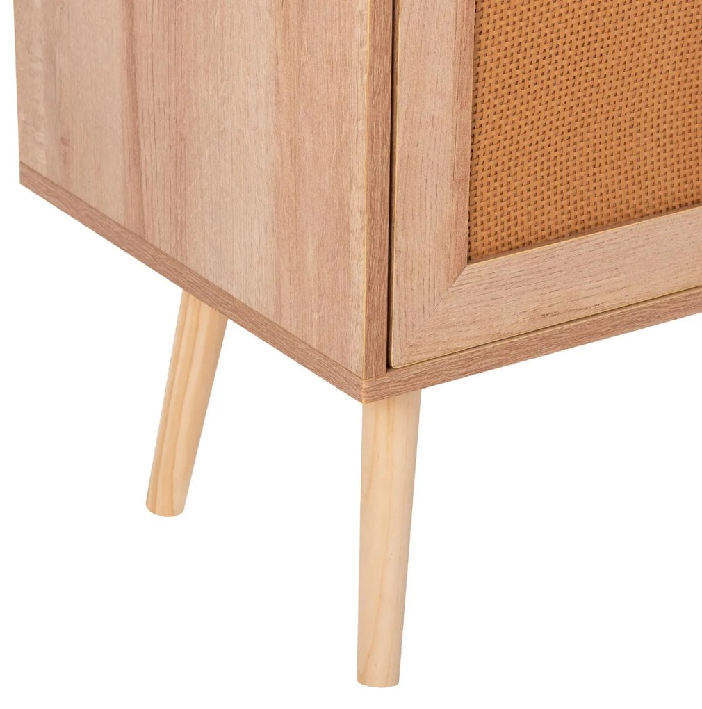 Έπιπλο τηλεόρασης COLM με Πόρτες RATTAN σε Φυσικό 120x39x56,5Υεκ. 120x39x56.5 εκ.