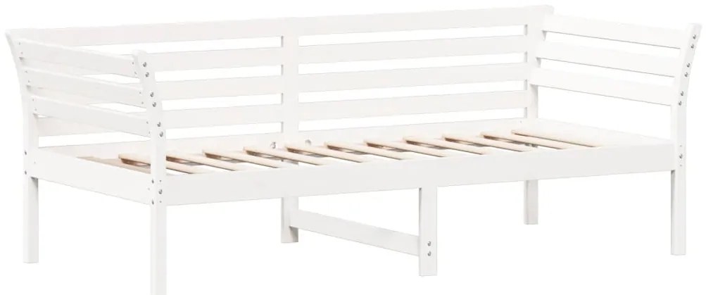 vidaXL Κρεβάτι ημέρας χωρίς στρώμα Λευκό 75x190 cm Στερεό ξύλο πεύκο