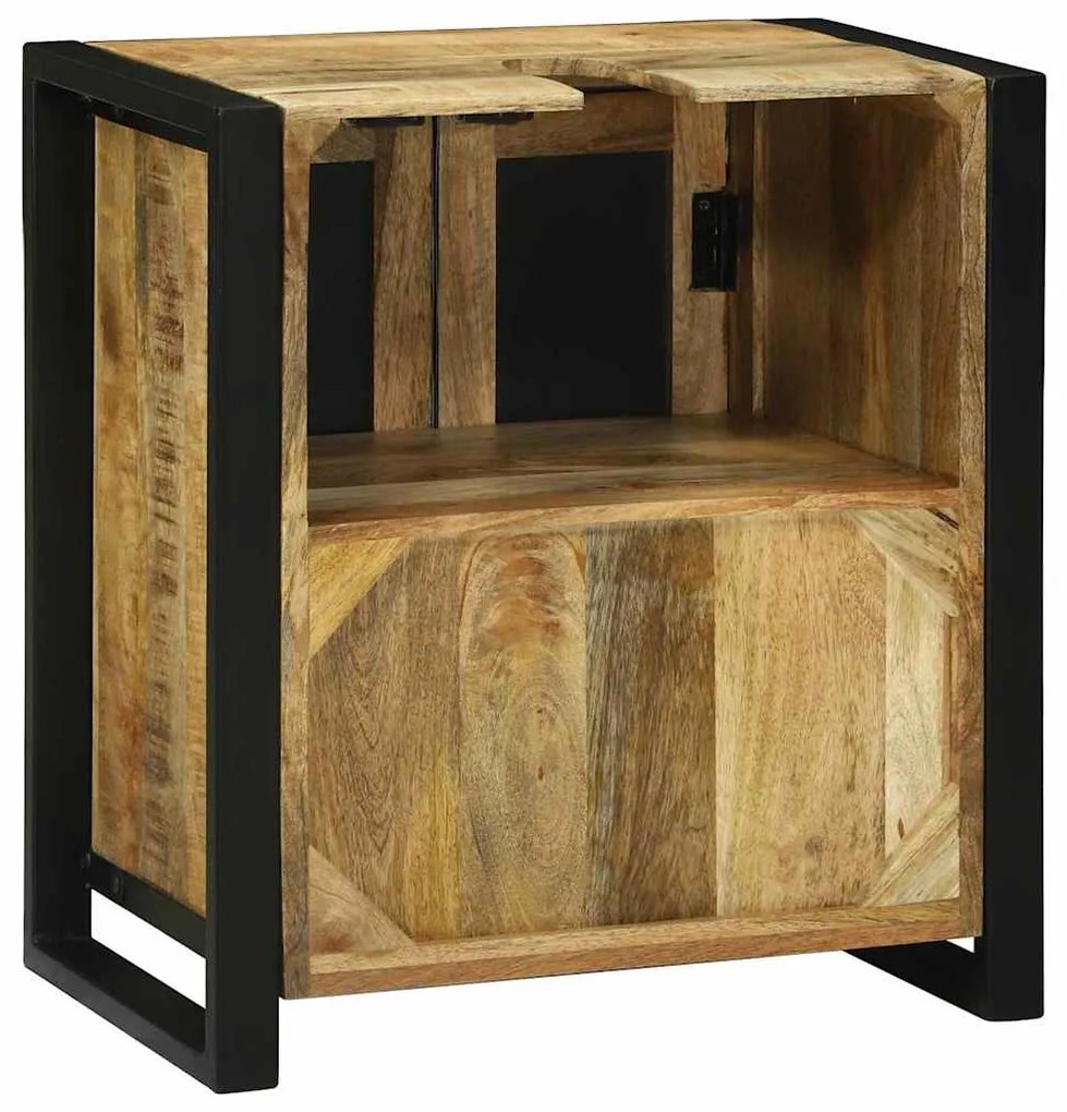 vidaXL Ντουλάπι νιπτήρα Καφέ 55 x 35 x 60 εκ. Στερεό ξύλο μάνγκο