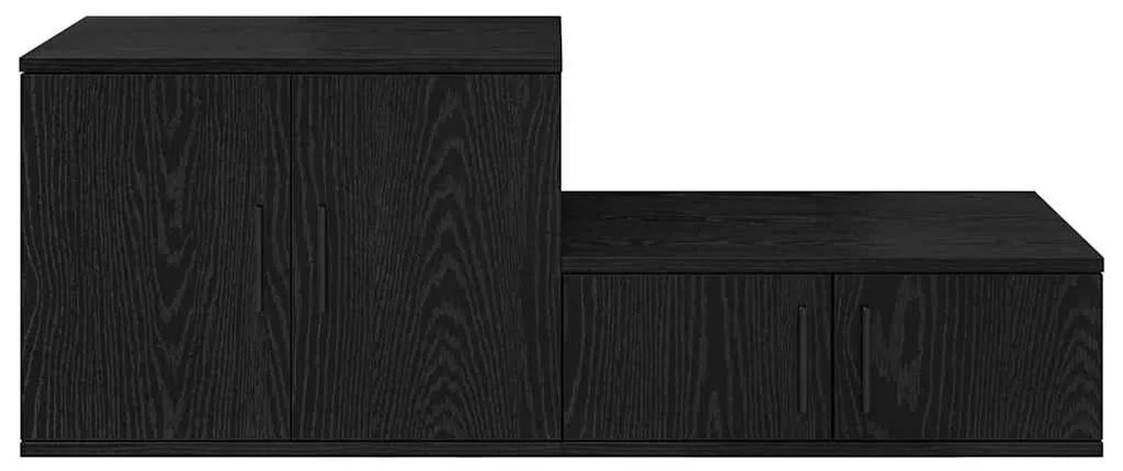 vidaXL Ντουλάπι αποθήκευσης 2 pcs Μαύρη Οξυά 127 x 41 x 40 εκ