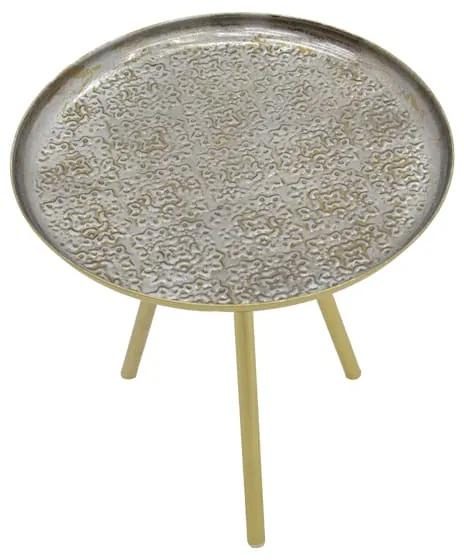 Βοηθητικό τραπέζι Jacksie Inart χρυσό μέταλλο Φ51x54εκ