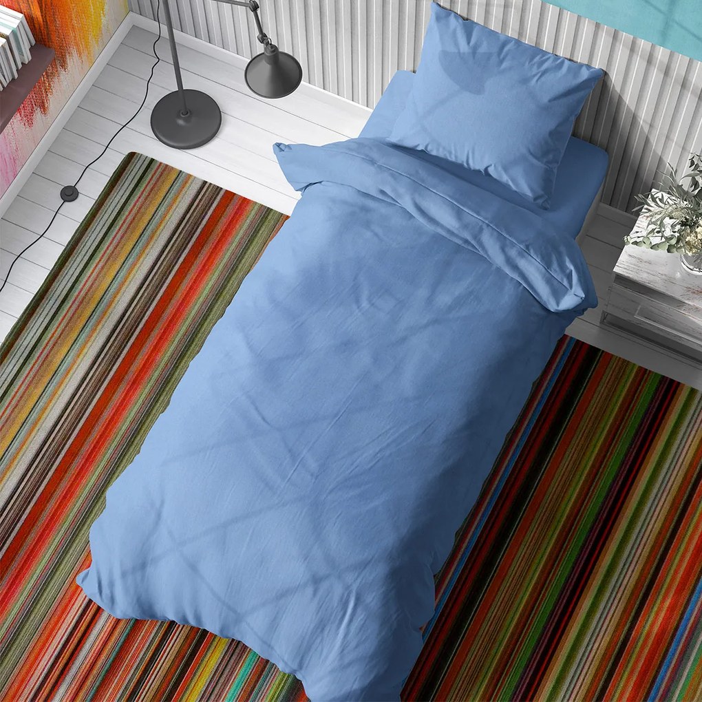 Παπλωματοθήκη Μονή (160x240) Dimcol Solid Sky Blue 498