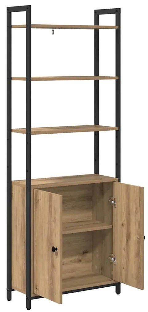 vidaXL Βιβλιοθήκη Artisan Oak 60 x 24 x 161 εκ Επεξεργασμένο ξύλο