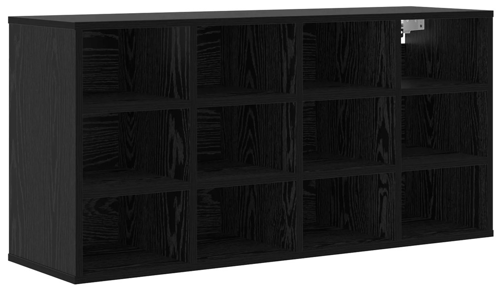 vidaXL Ντουλάπα Παπουτσιών Μαύρη δρυς 103x30x51 εκ Επεξεργασμένο ξύλο