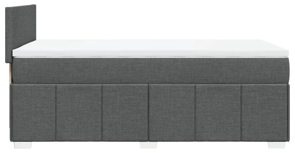 ΚΡΕΒΑΤΙ BOXSPRING ΜΕ ΣΤΡΩΜΑ ΣΚΟΥΡΟ ΓΚΡΙ 90X190 ΕΚ. ΥΦΑΣΜΑΤΙΝΟ 3286917