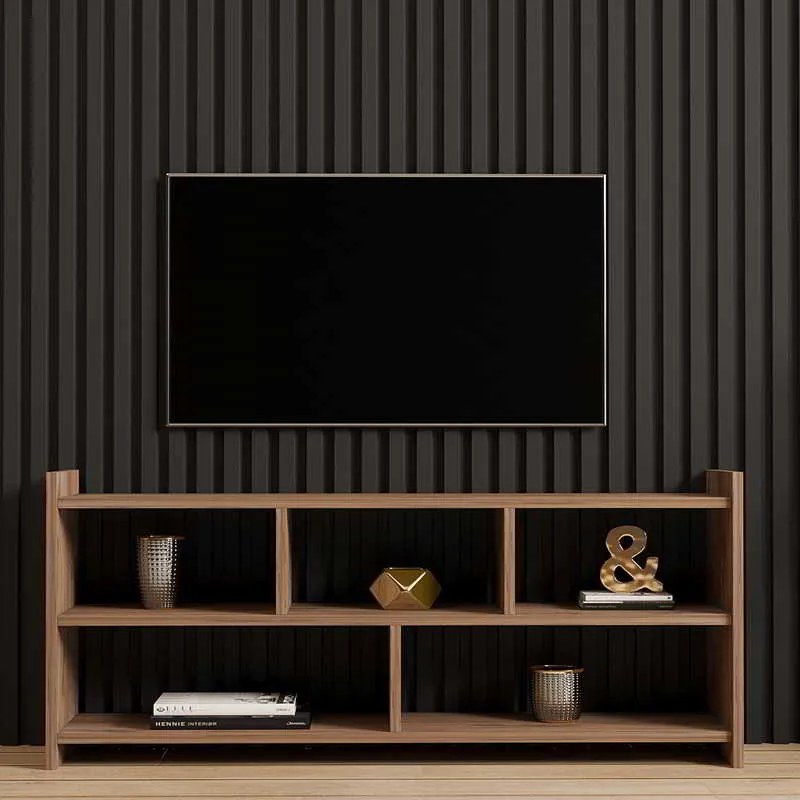 Έπιπλο τηλεόρασης Kapri pakoworld σε sonoma απόχρωση 120x28x55εκ