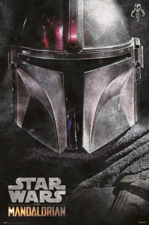 Αφίσα Star Wars: The Mandalorian - Helmet, (61 x 91.5 cm)