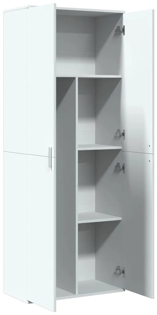 vidaXL Ντουλάπι Λευκό 70x35x180 εκ. από Επεξεργασμένο Ξύλο