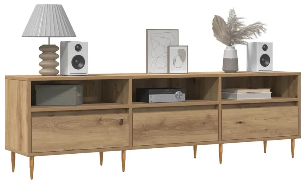 vidaXL Έπιπλο Τηλεόρασης τεχνίτης Δρυς 150x30x44,5 εκ.
