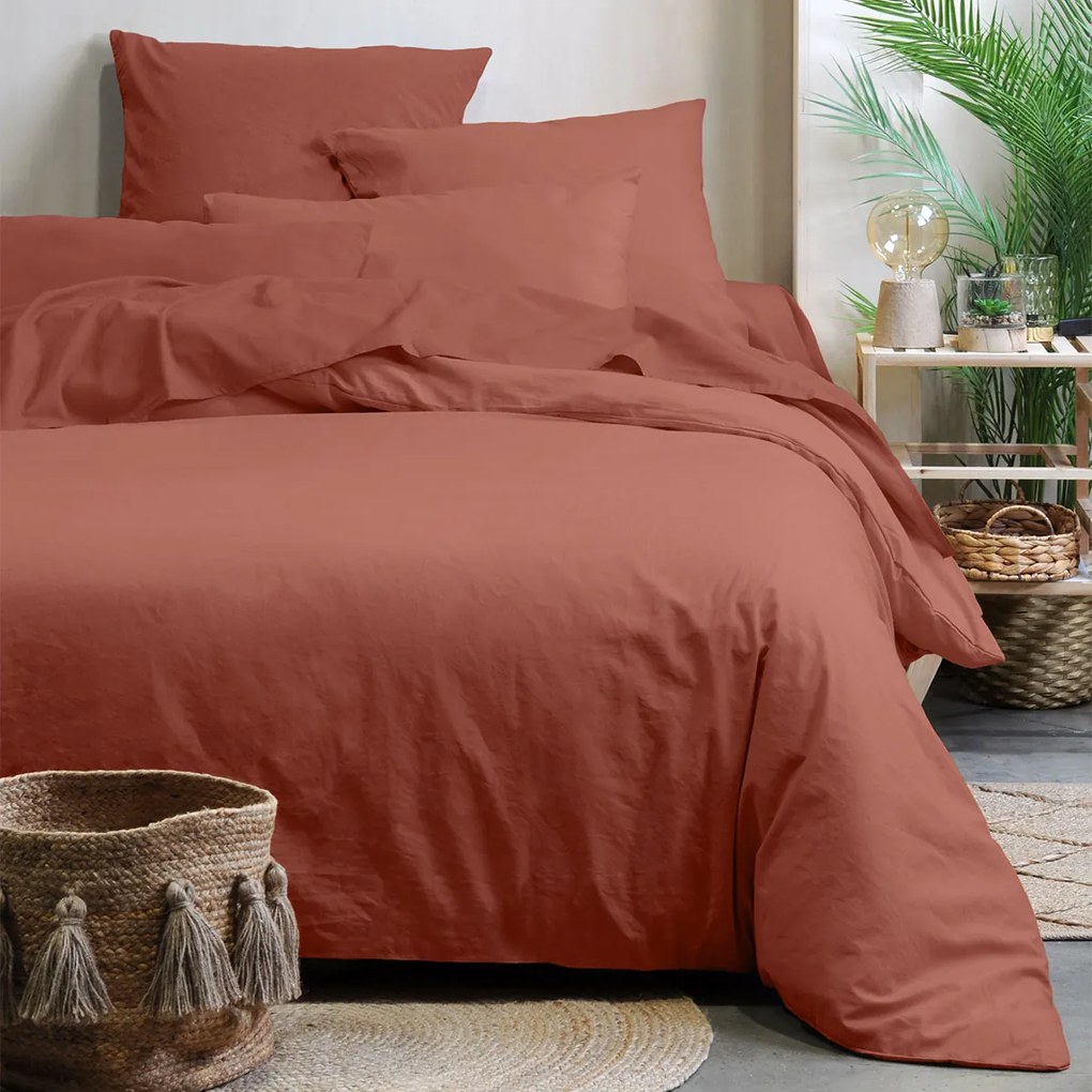 Παπλωματοθήκη King Size (240x260) S-F Horizon Τερακότα