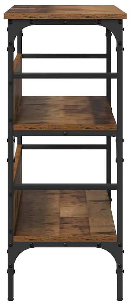vidaXL Τραπέζι κονσόλας με ράφι Παλαιό ξύλο 100 x 32 x 75 εκ