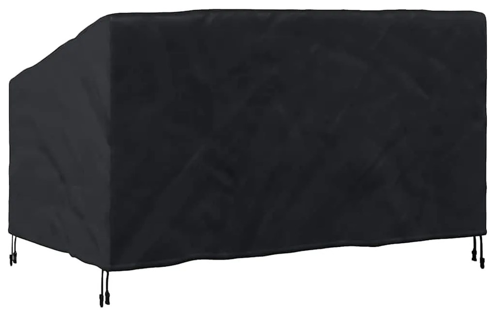 vidaXL Κάλυμμα Παγκάκι Κήπου Μαύρο 160 x 100 x 61 / 89 εκ Ύφασμα 420D