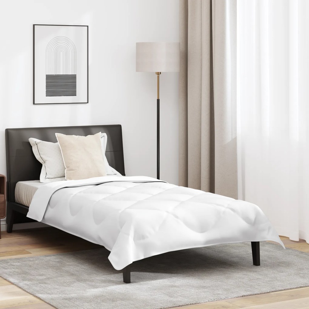 vidaXL Πάπλωμα με μαξιλάρι Λευκό 135 x 220 εκ. Μικροΐνες