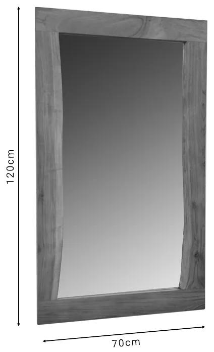 Καθρέπτης Mirdeo Inart ανοιχτό καρυδί μασίφ mango ξύλο 70x3x120εκ