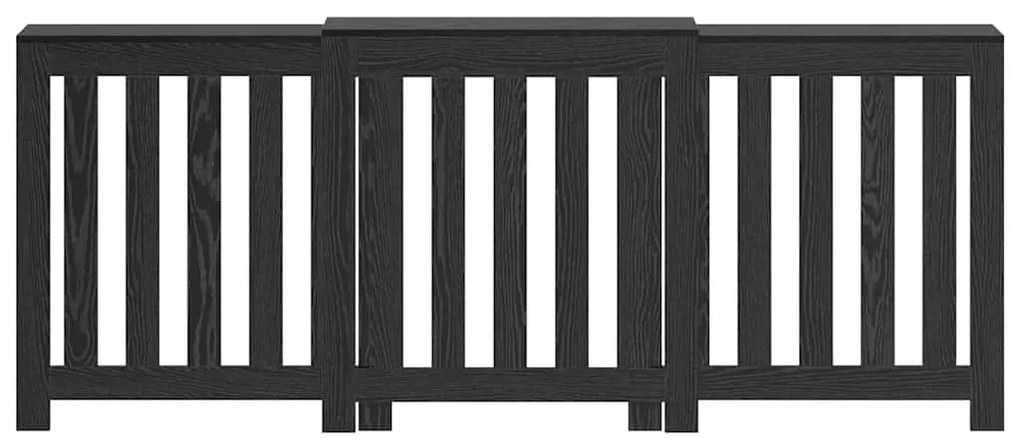 vidaXL Καπάκι Καλοριφέρ Μαύρη Οξυά 205 x 21.5 x 83.5 cm