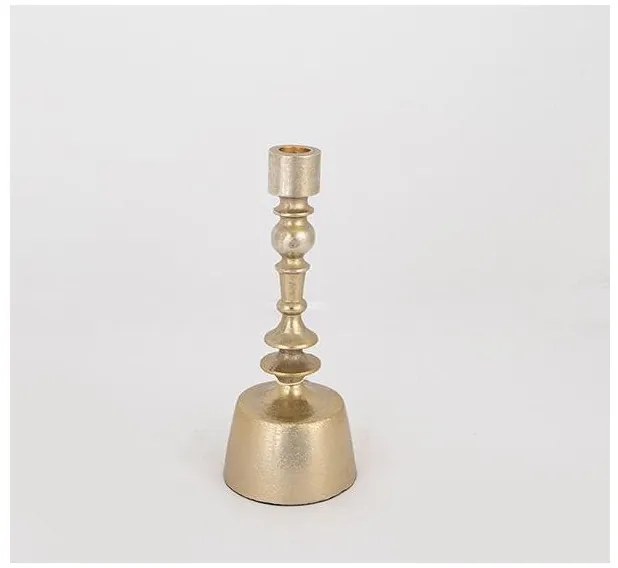 Κηροπήγιο Μεταλλικό Χρυσό 05x05x20cm 752-24072 Estheti-752-24072-Χρυσό 752-24072