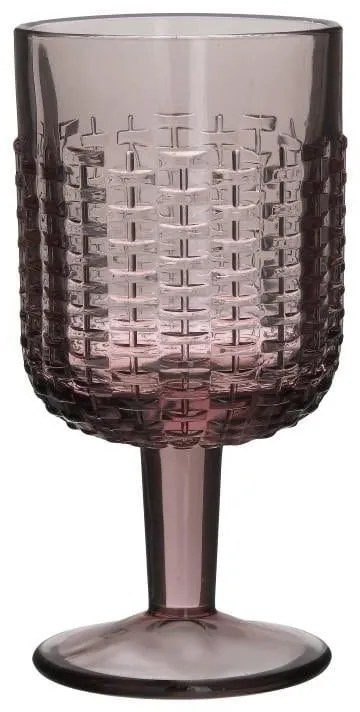 Ποτήρι Κρασιού Σετ 6 Τμχ. Γυάλινο Pink Inart Glass
