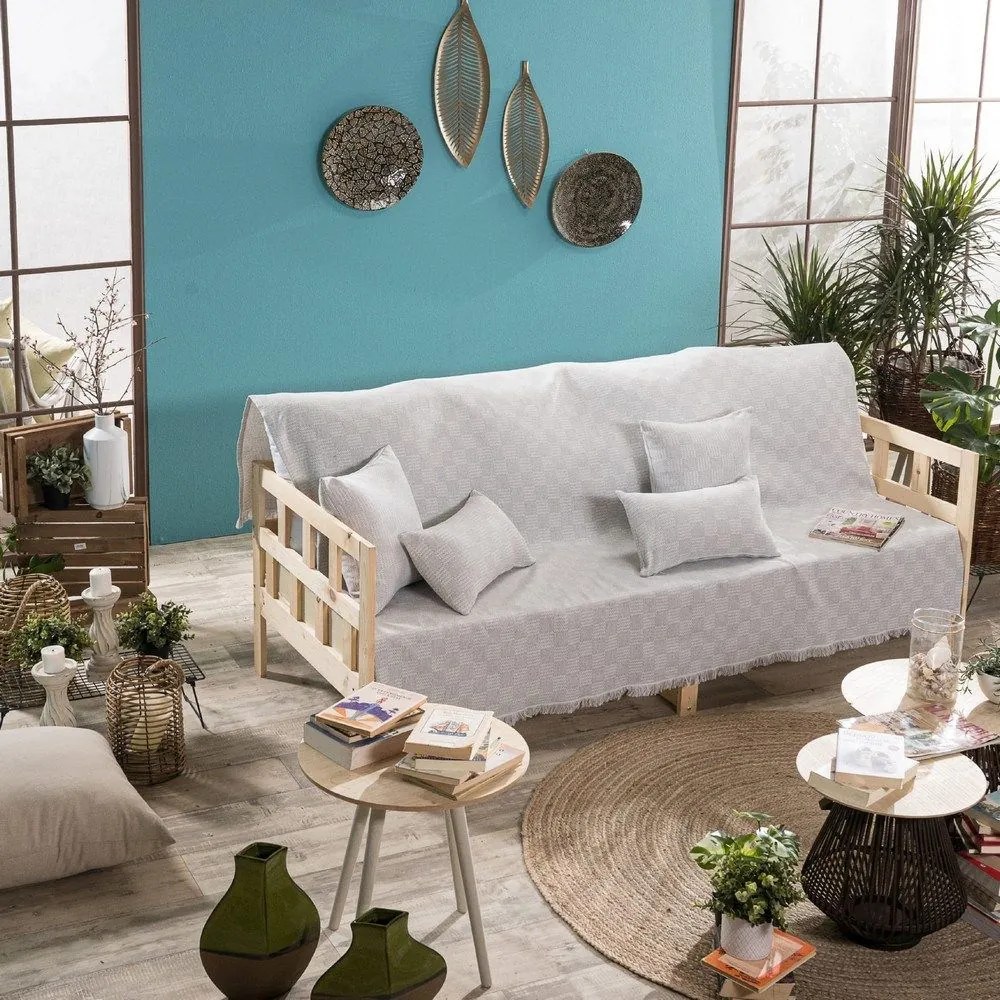 Ριχτάρι Teramo 04 Grey Teoran Πολυθρόνα 180x150cm Cotton-Polyester
