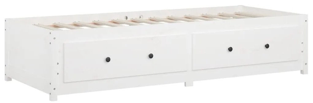 vidaXL Καναπές Κρεβάτι Χωρίς Στρώμα Λευκό 90x200 εκ. Μασίφ Ξύλο Πεύκου