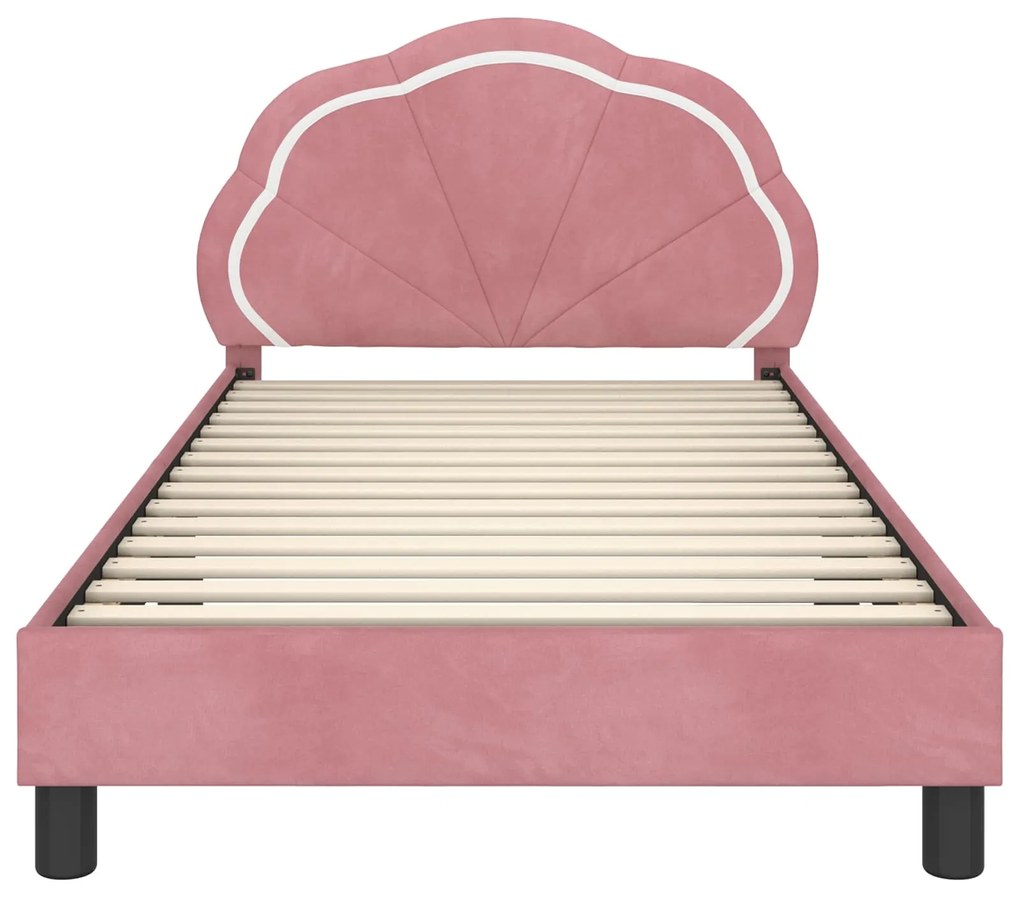 vidaXL Κρεβάτι Παιδικής Κρεβατοκάμαρας με Κεφαλάκι Ροζ 90 x 190 cm