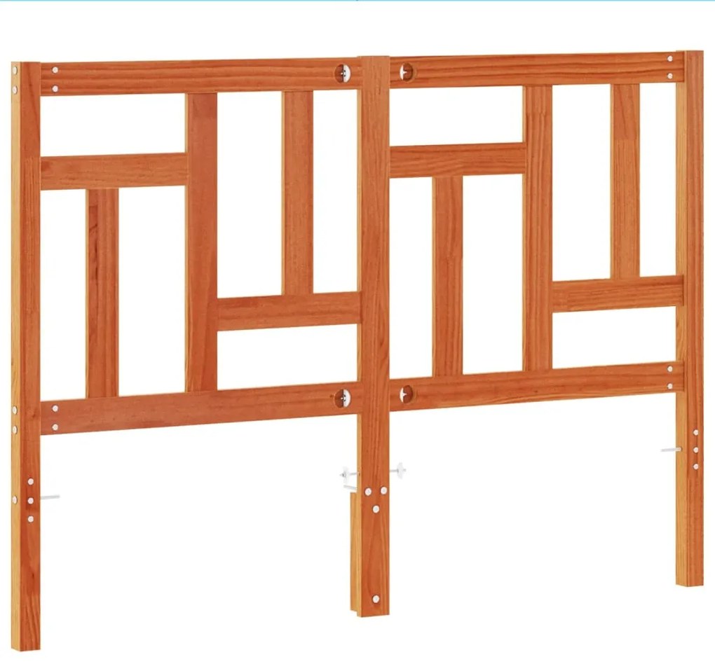 vidaXL Κεφαλάρι Καφέ Κεριού 135 εκ. από Μασίφ Ξύλο Πεύκου