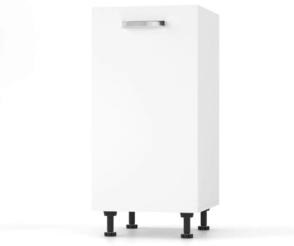 CHARLOTΤE Κάτω Ντουλάπι 40x46.5x82cm με μεταλλικά χερούλια Λευκό - SO-CD40W - SO-CD40W