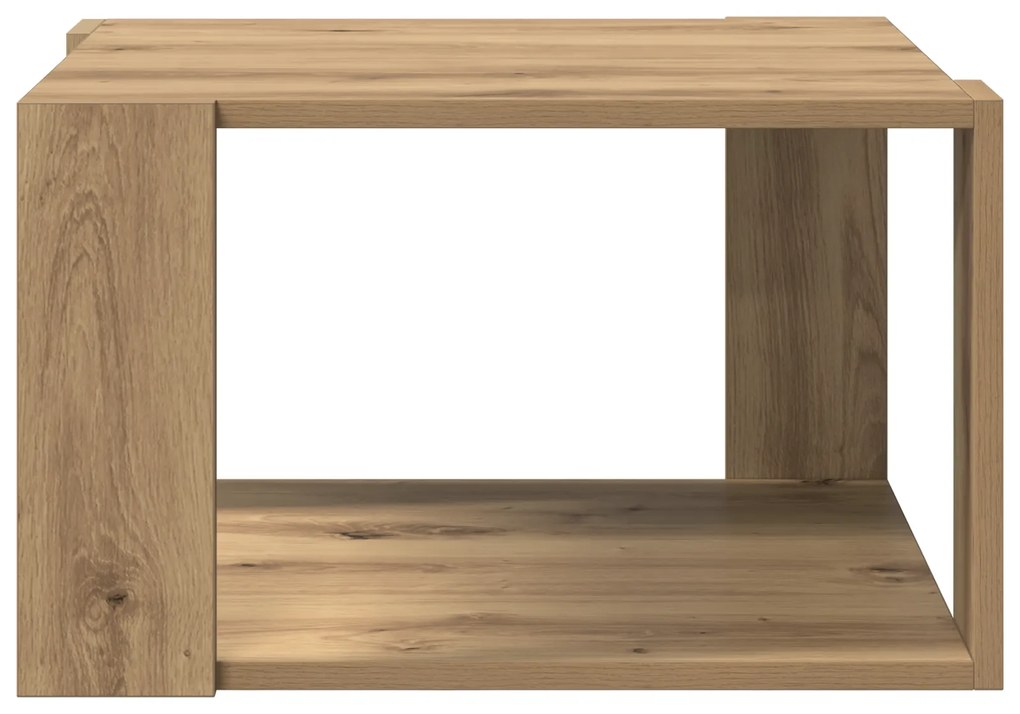 vidaXL Τραπεζάκι Καφέ Δρυς 51,5x51,5x30 cm Μηχανικής Ξυλείας