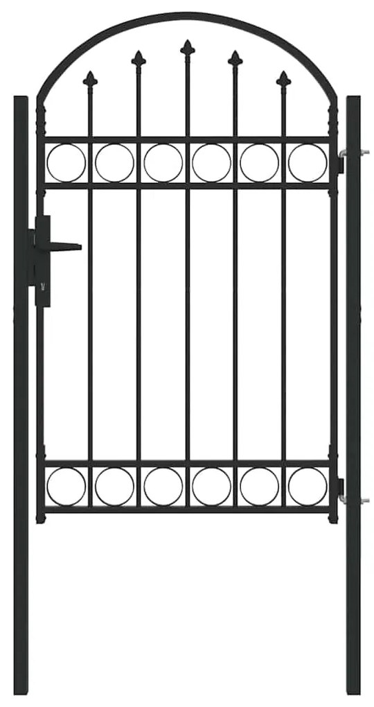 vidaXL Πύλη Φράχτη Γκρι 100 x 150 cm Ατσάλι με Επικάλυψη Πούδρας