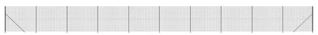 Συρματόπλεγμα Περίφραξης Ανθρακί 1,6 x 25 μ. με Βάσεις Φλάντζα - Ανθρακί