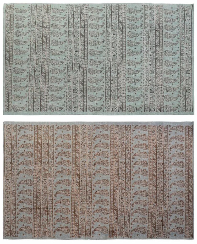 Χαλί DKD Home Decor 160 x 230 x 0,4 cm Μπλε πολυεστέρας Πράσινο Άραβας (x2)