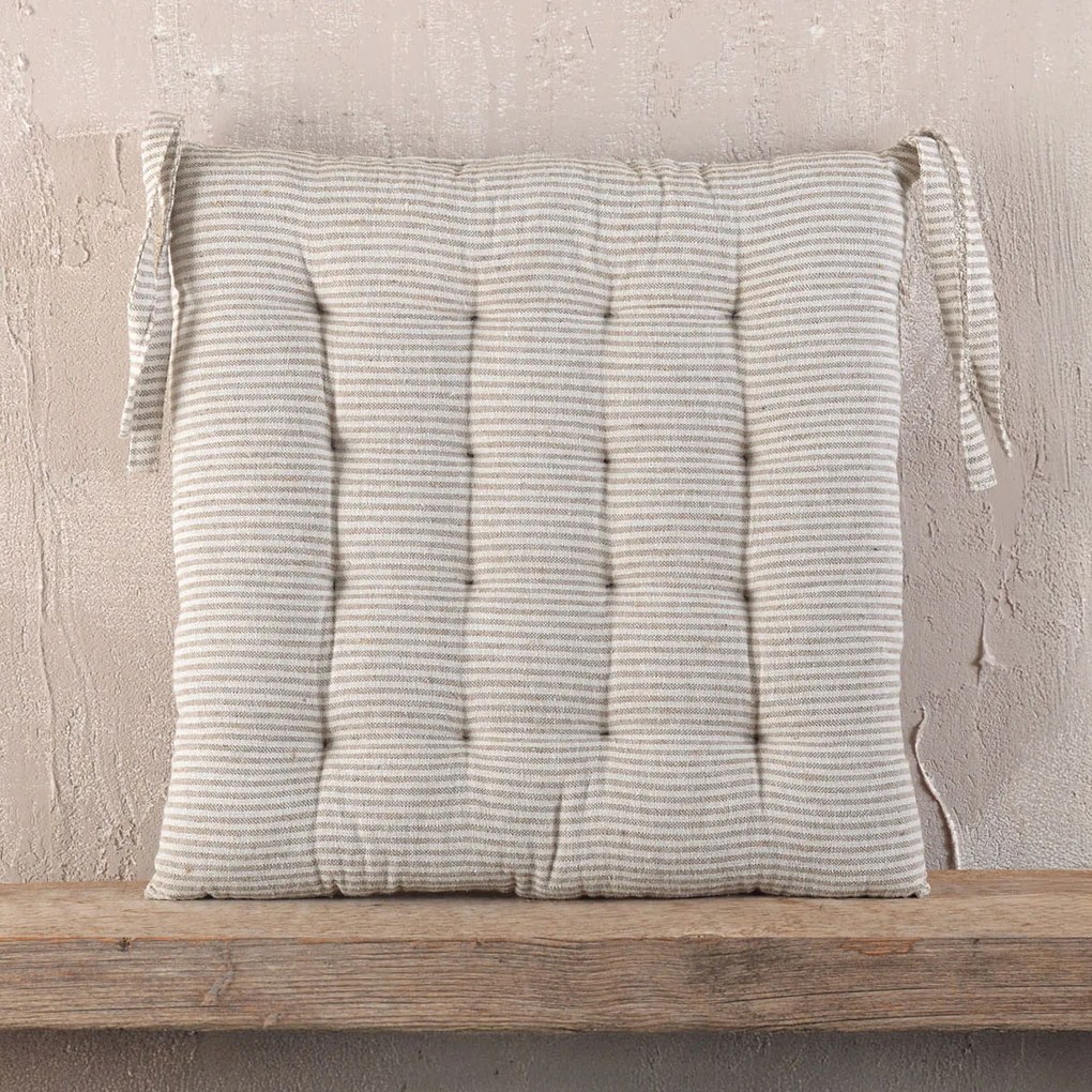 Μαξιλάρι Καρέκλας (40x40) Rythmos Trype Beige Striped
