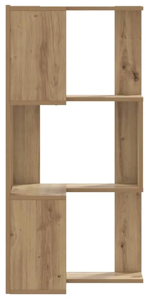 vidaXL Βιβλιοθήκη Γωνιακή 3 Επ. Αρτισιανή Δρυς 50x50x102εκ Επεξ. Ξύλο
