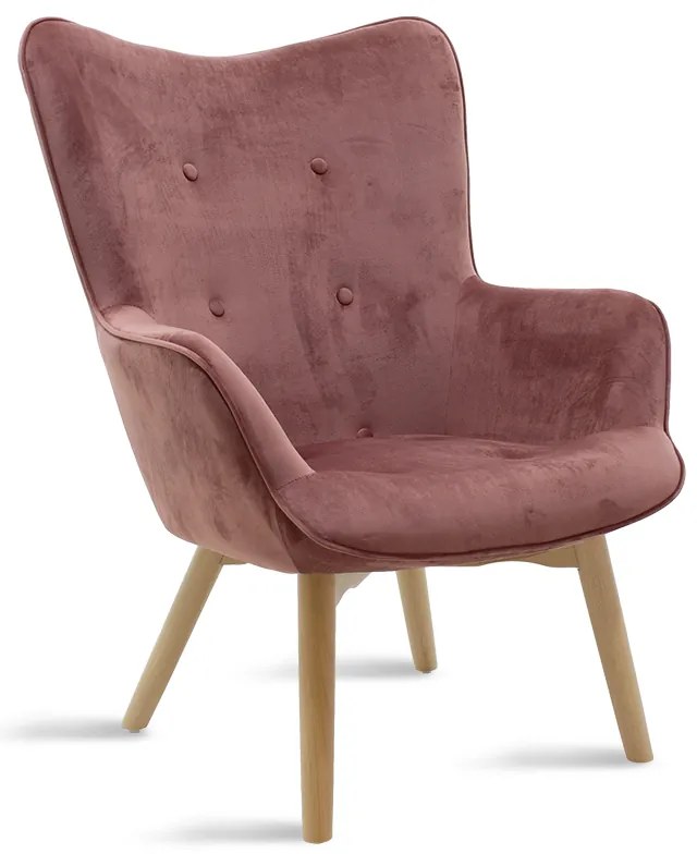 Πολυθρόνα Kido pakoworld βελούδο χρώμα σάπιο μήλο