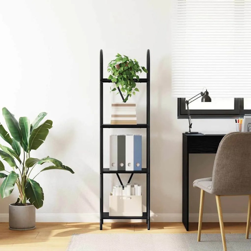 vidaXL Ράφι Βιβλίων Μαύρη δρυς 40 x 30 x 146 εκ Επεξεργασμένο ξύλο