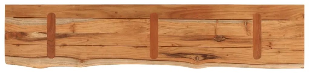 vidaXL Ράφι Επιτοίχιο Ορθ. Live Edge 90x20x3,8 εκ. Μασίφ Ξύλο Ακακίας