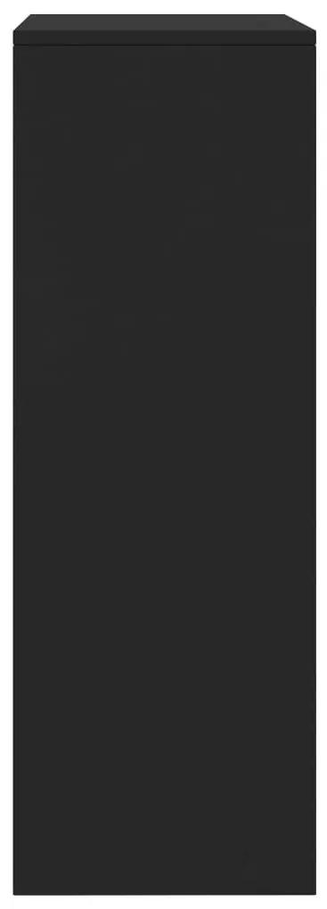 Συρταριέρα με 6 Συρτάρια Μαύρη 50 x 34 x 96 εκ. από Μοριοσανίδα - Μαύρο