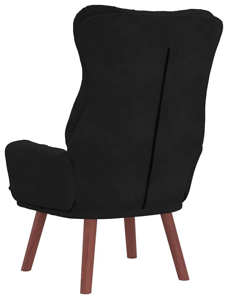 vidaXL Χαλαρωτική Πολυθρόνα Μαύρο 69 x 74 x 93 εκ. Βελούδο