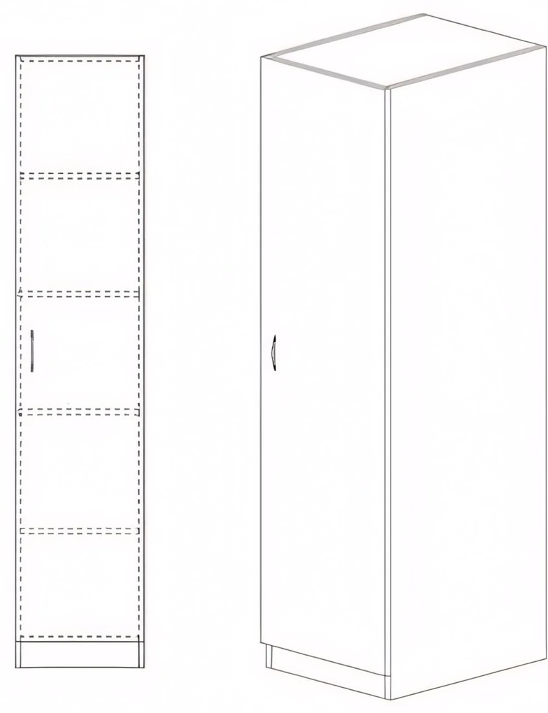 Ντουλάπα ArteLibre MARGRETE Φυσικό Μοριοσανίδα 48x40x180cm