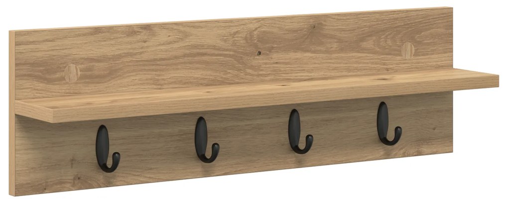 vidaXL Τοίχου Κρεμάστρα με ράφι artisan δρυς 60 x 10.5 x 18 εκ