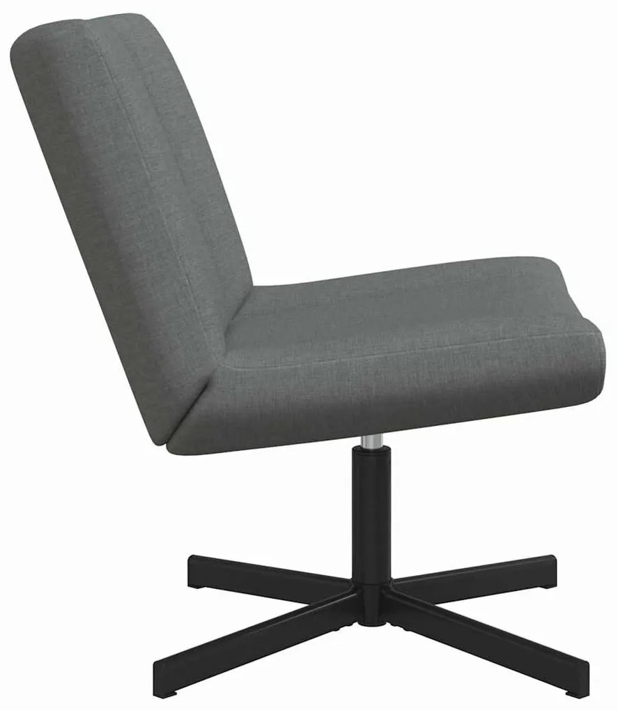 vidaXL Περιστρεφόμενη καρέκλα Σκούρο γκρι 63 x 75 x 76 εκ ύφασμα