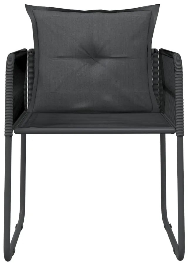 vidaXL Σετ Τραπεζαρίας Κήπου 5 Τεμαχίων Μαύρο